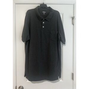 Kingsize Men's Dark Gray Short Sleeve Polo Shirt 3XL Tall